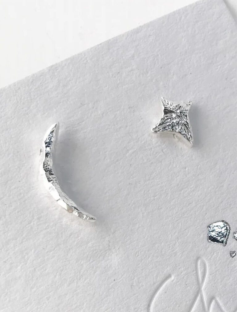 Moon and star earrings