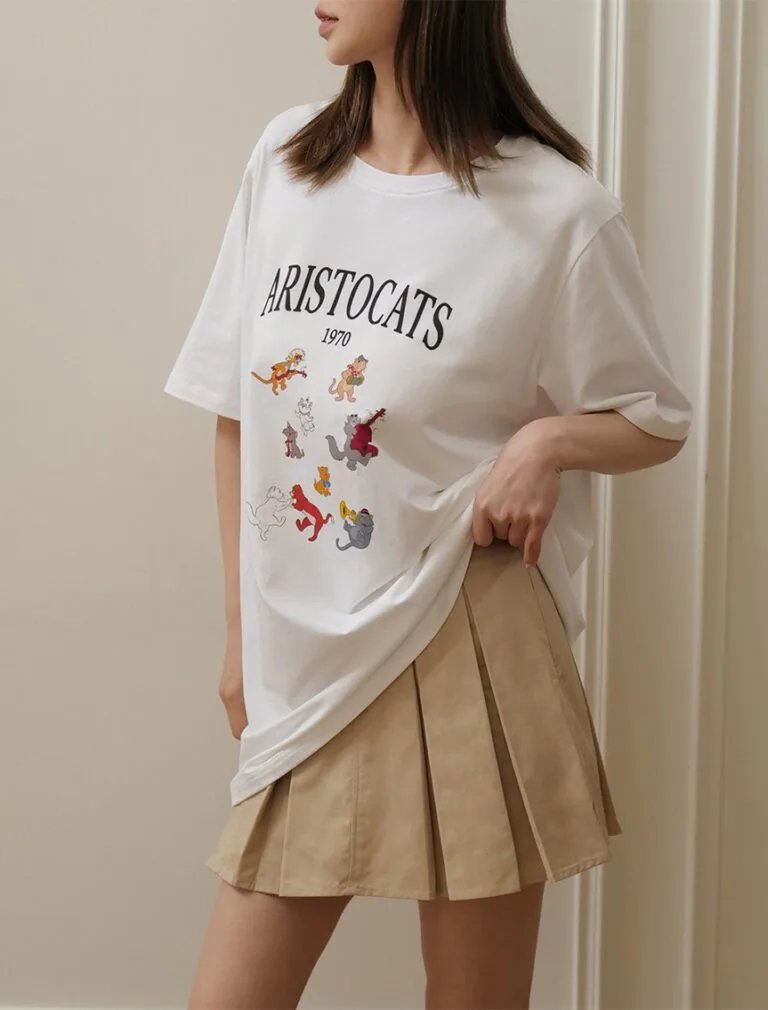 Butterfly Bow Satin Ribbon Pleated Mini Skirt kakhi front 1