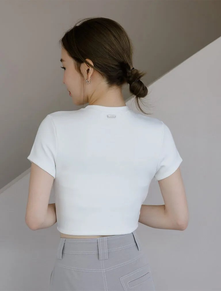Front Center Seam T-shirt white back