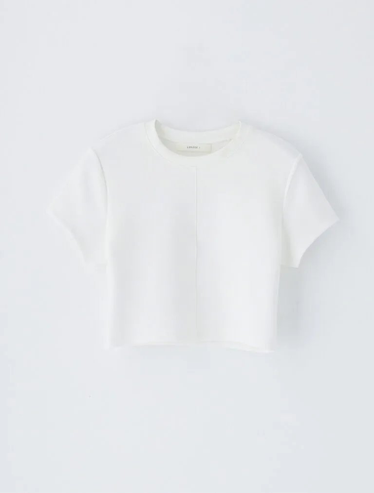 Front Center Seam T-shirt white front