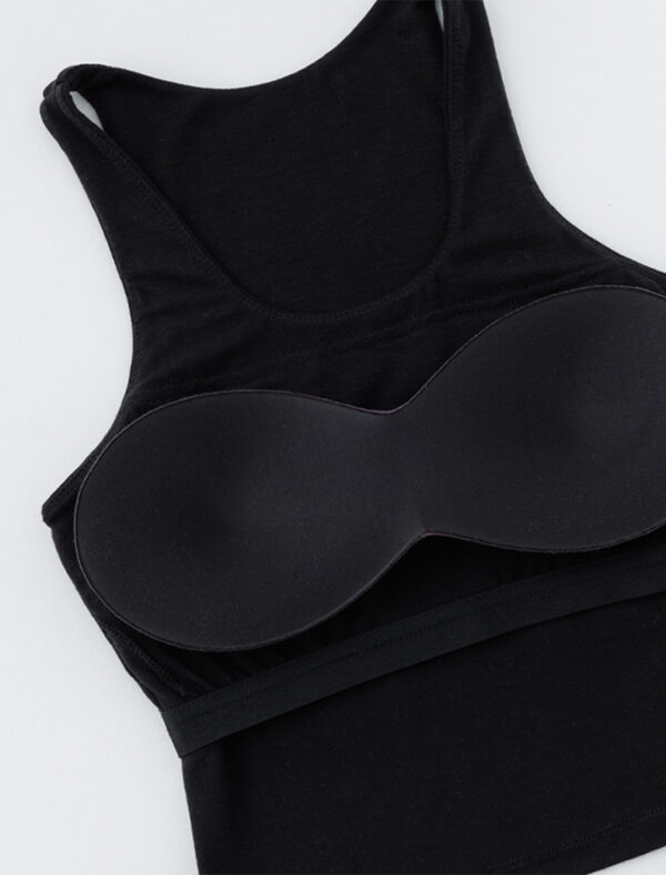 Heating U-neck Bra Top black detail