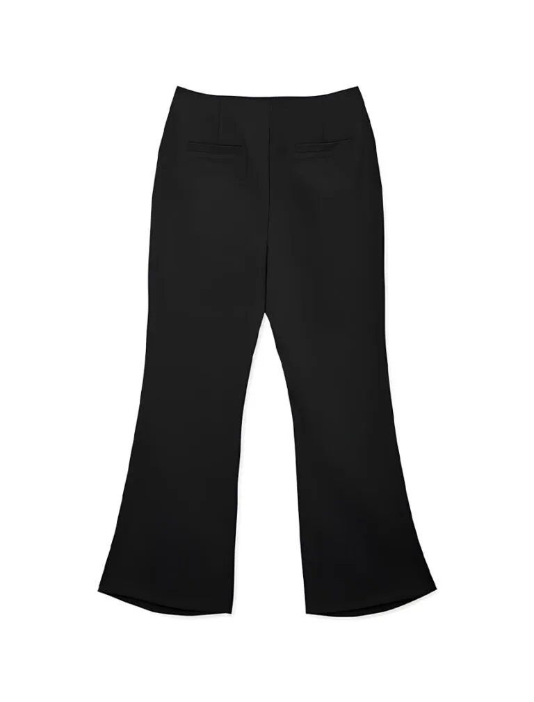 High Waist Flared Trousers back