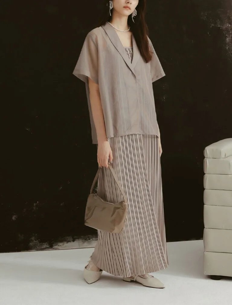 Lace Mesh Shirt light Greige front 1