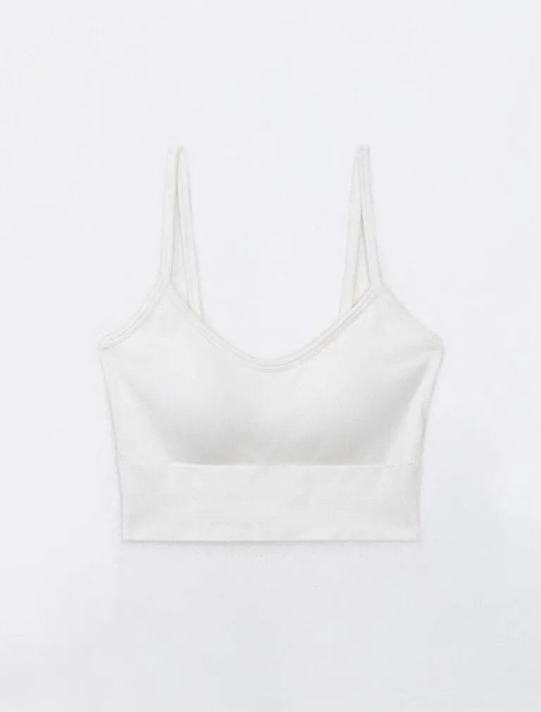 Seamless Strap Bra Top white front