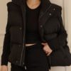 Warm Padded Vest Jacket black front 1
