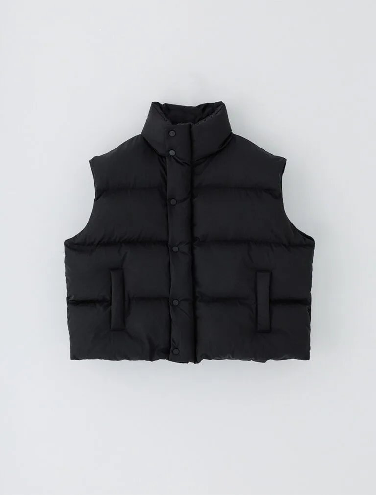 Warm Padded Vest Jacket black front