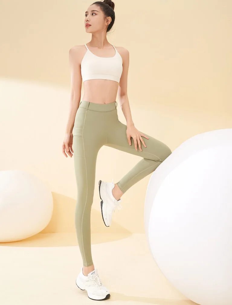 Backless Thin Strap Sports Bra white front