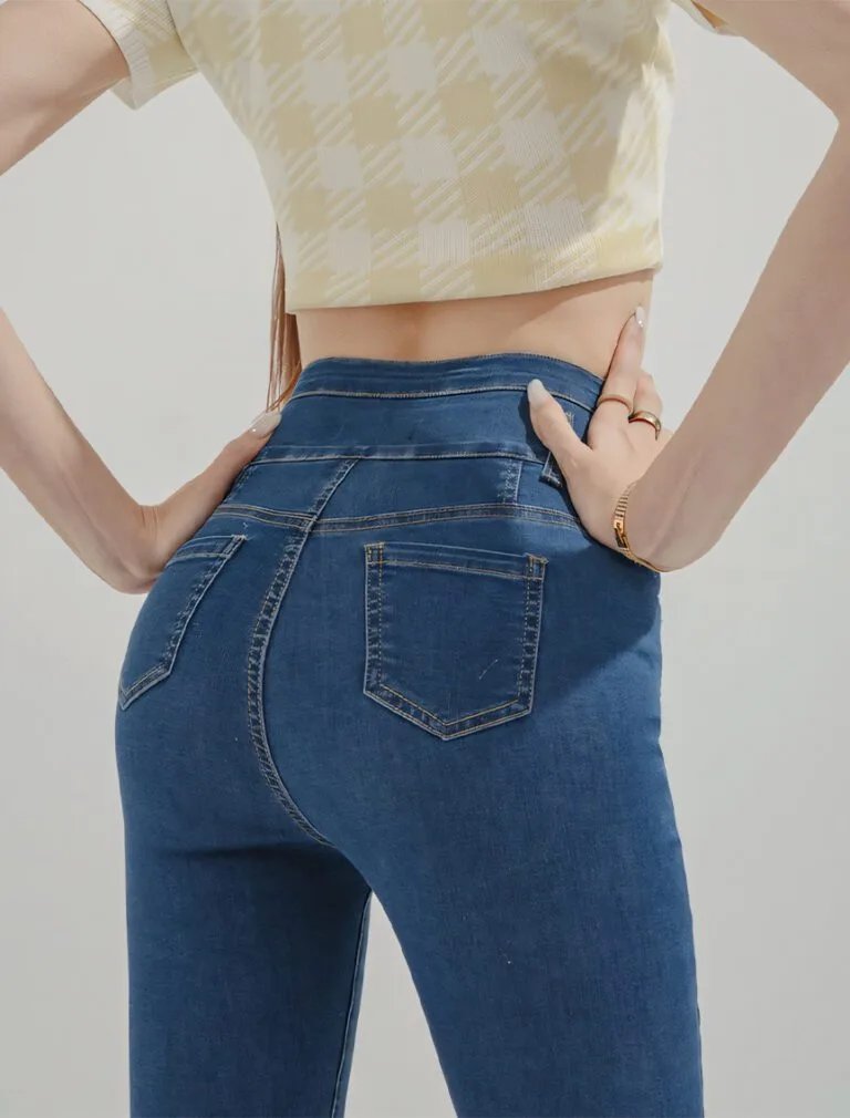 Breezy Cooling Slimming Jeans blue back
