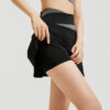 Color-Blocked Sports short skirt black front 1