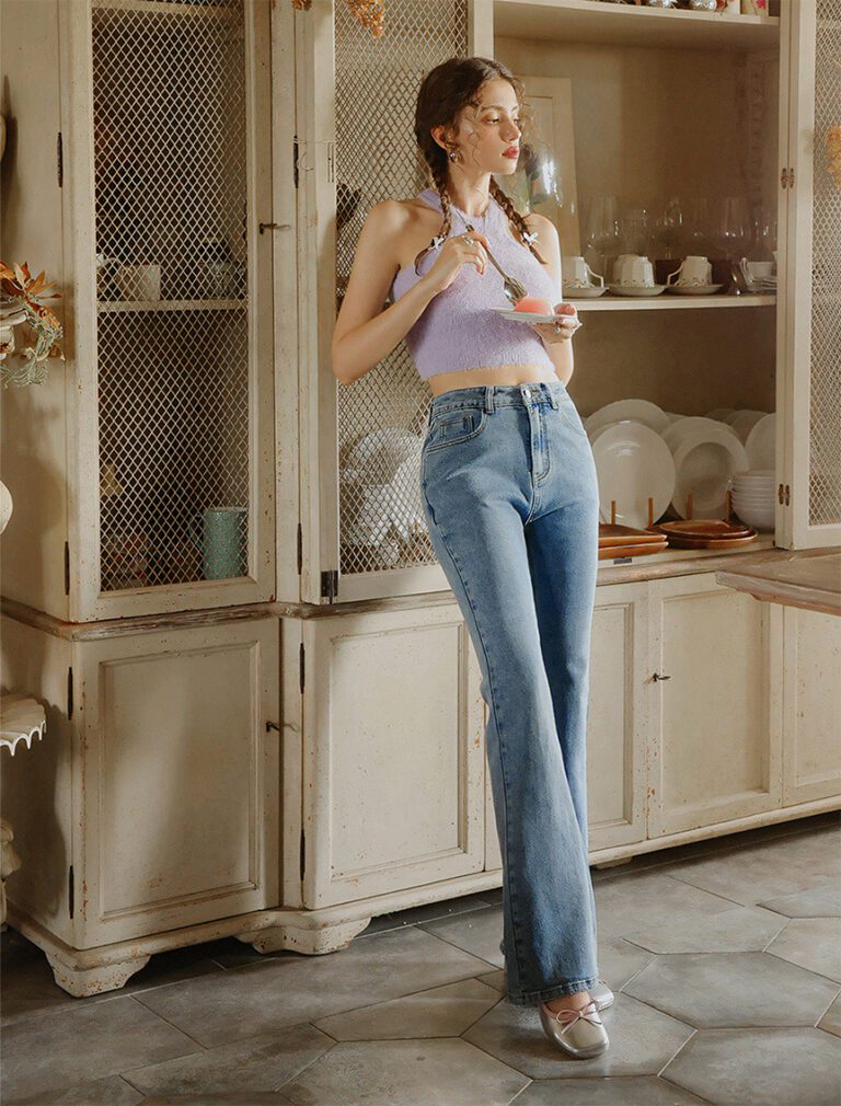 Heart Shape Pocket Jeans front 1