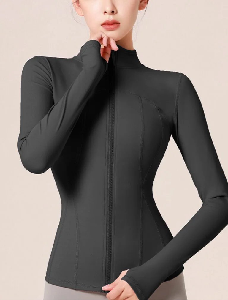Lightweight Nylon Jacket black front