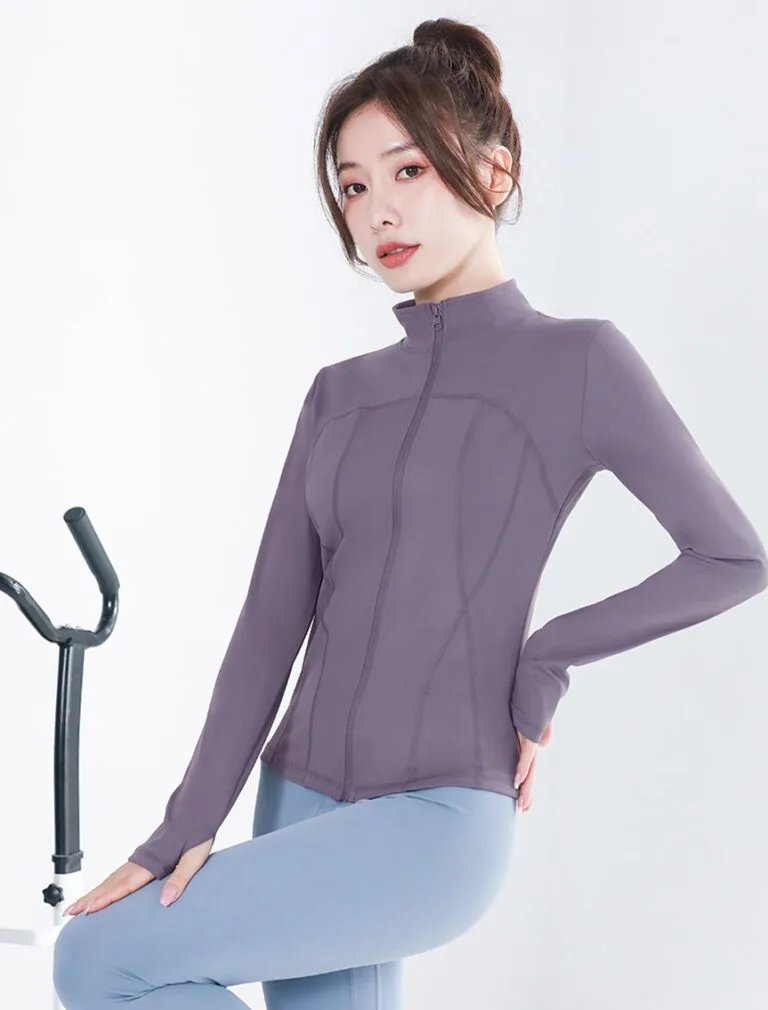 Lightweight Nylon Jacket purple front
