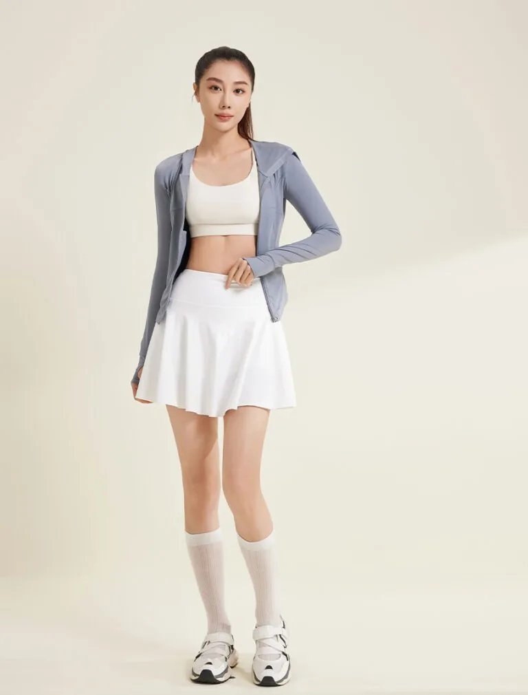 Nylon Curved-Line Jacket grey front