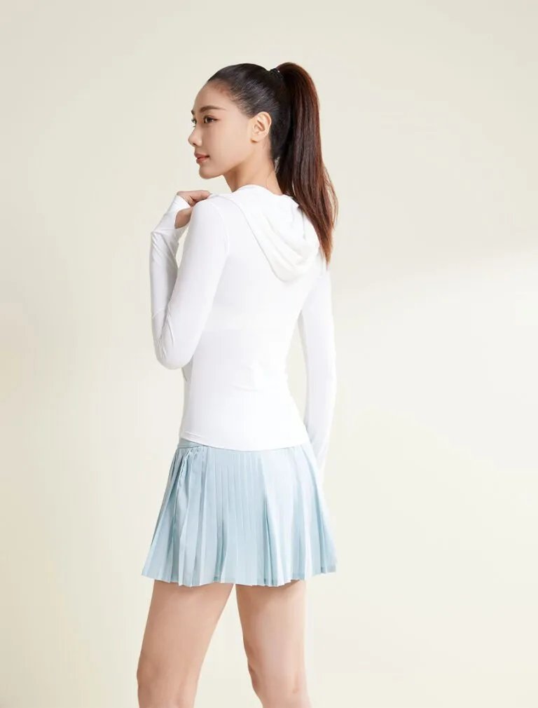 Nylon Curved-Line Jacket white back