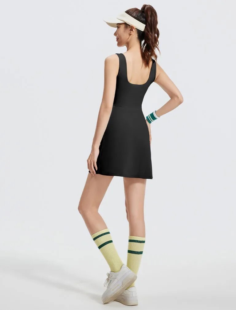 One-Piece Sports Dress light black back