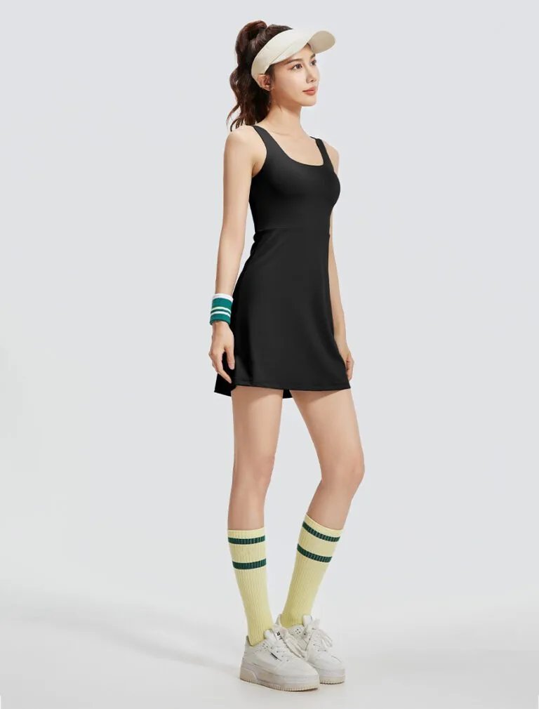 One-Piece Sports Dress light black front