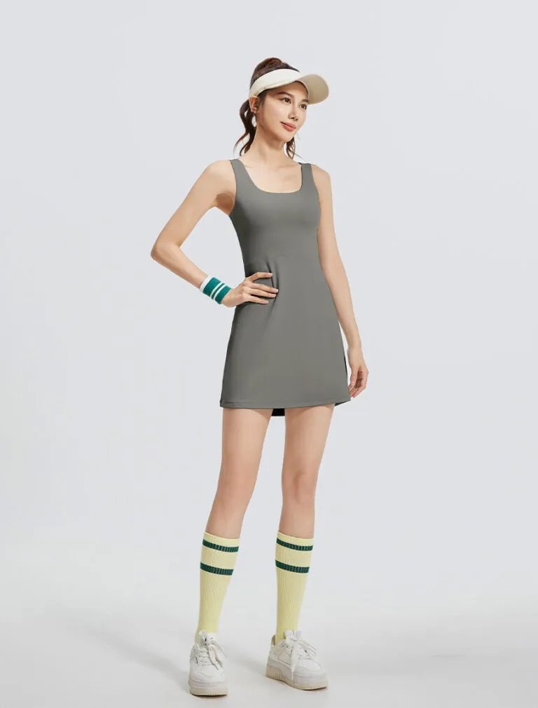 One-Piece Sports Dress light grey front