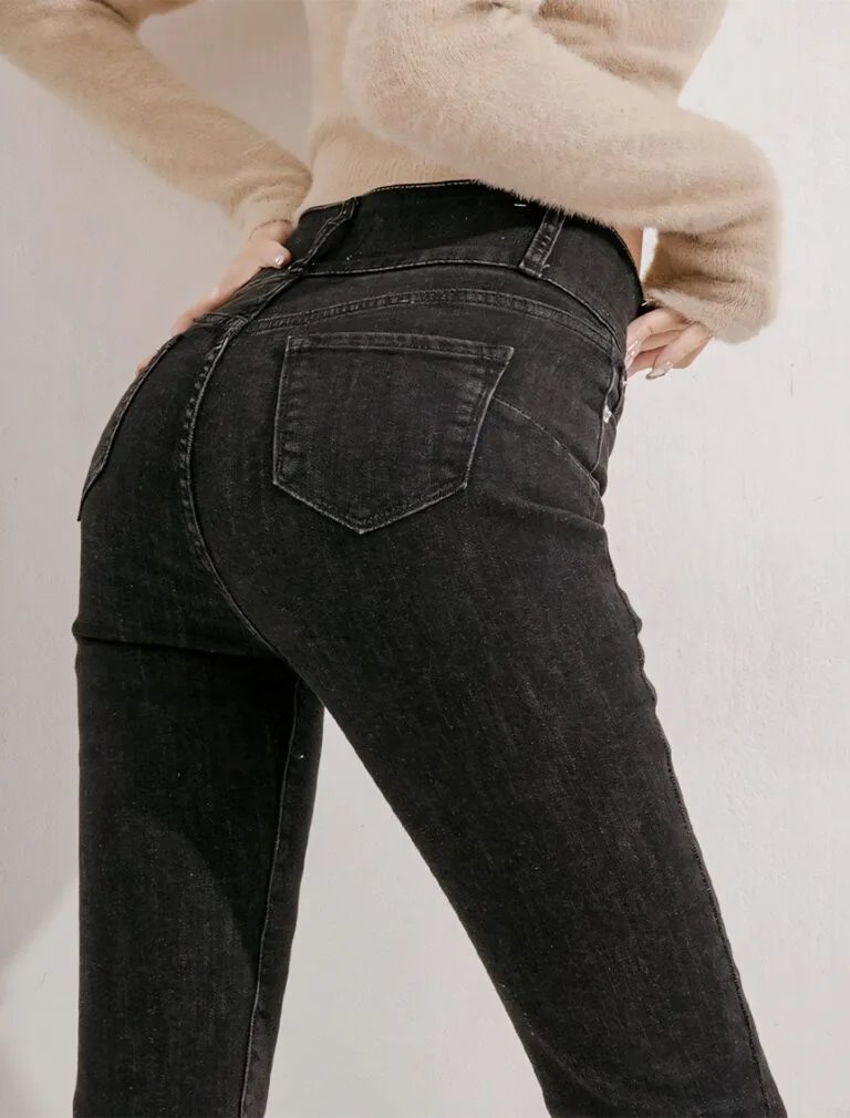 Shape-Up Heating Jeans black back