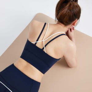 Streamlined Sports Bra blue back