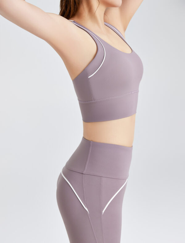 Streamlined Sports Bra purple front