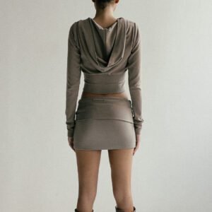 Badblood Beyond Soft Hood Zip-Up Slim Fit brown back