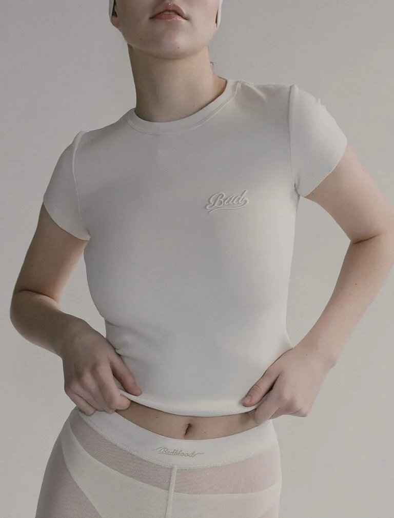 Badblood Beyond Soft Short Sleeve white front 3