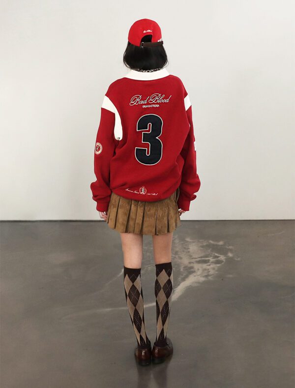 Badblood Saint Blood Rugby Shirt red back
