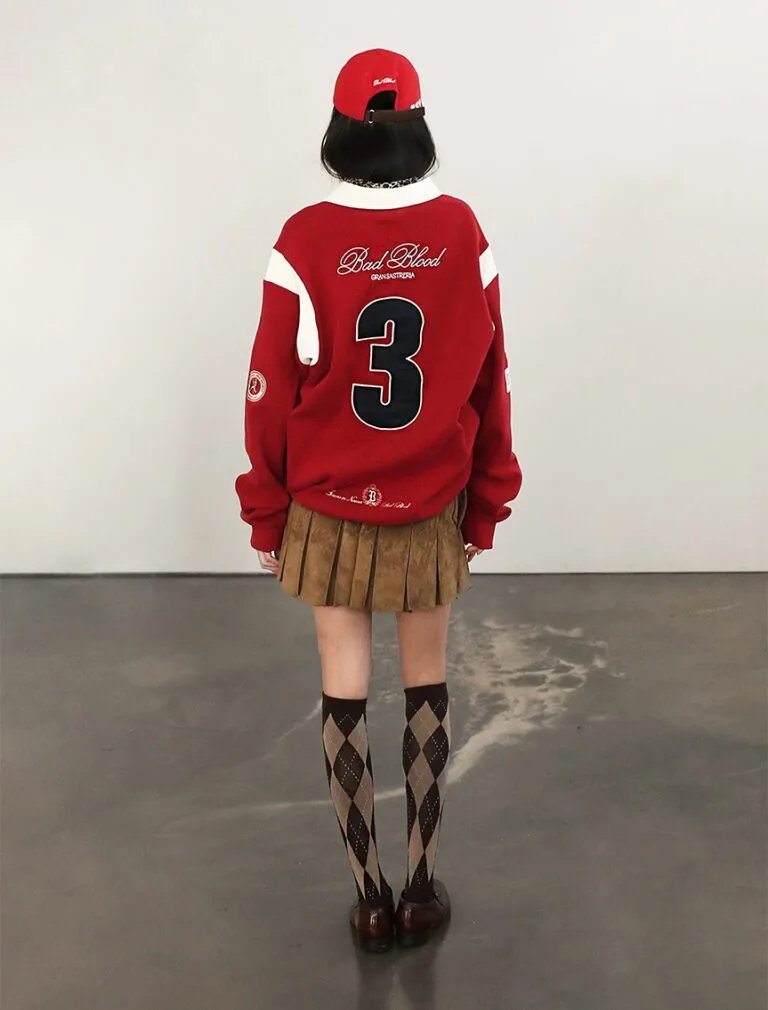 Badblood Saint Blood Rugby Shirt red back