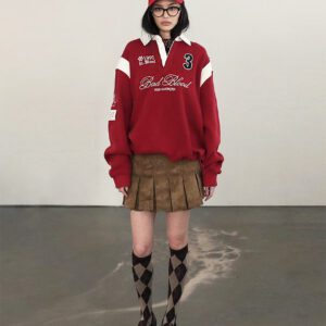 Badblood Saint Blood Rugby Shirt red front 1