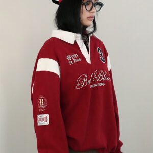 Badblood Saint Blood Rugby Shirt red side