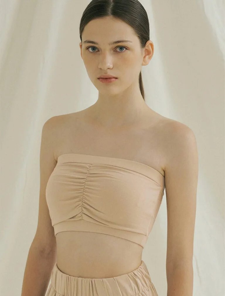 Ballet Bra Top Pearl front