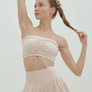 Ballet Bra Top milky grey front 1
