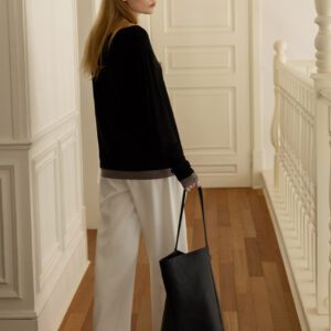 Color-Blocked Brushed Fleece-Lined Long Sleeve back