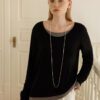 Color-Blocked Brushed Fleece-Lined Long Sleeve front