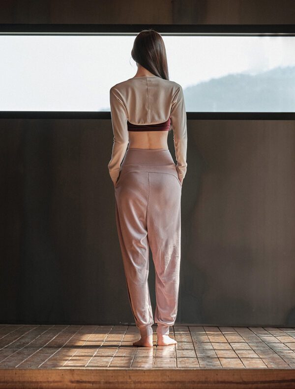 Cozy Pilates Pants pink purple back