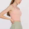 Cutout Back sports bra pink front