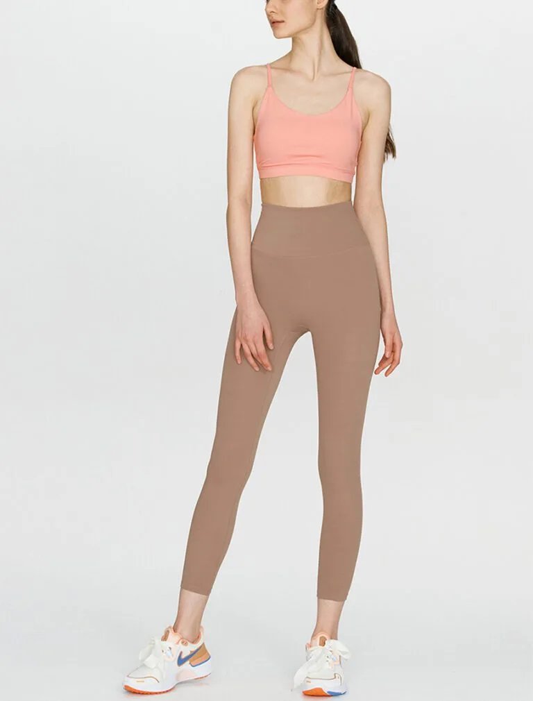 High-rise legging brown front 1