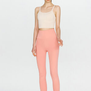 High-rise legging pink front