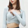 Serene Sculpt Long Sleeve Top light blue front