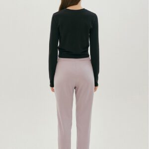 Soft Tie Yoga Top black back