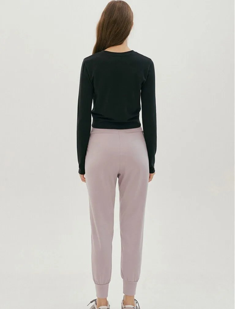 Soft Tie Yoga Top black back