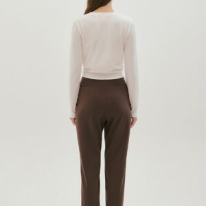 Soft Tie Yoga Top white back