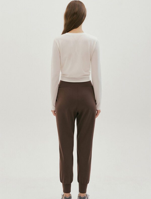 Soft Tie Yoga Top white back