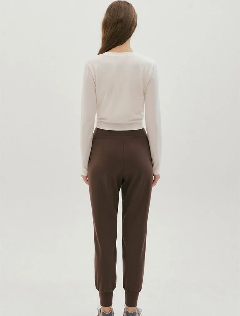 Soft Tie Yoga Top white back