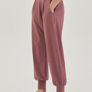 Studio Joggers burgundy side