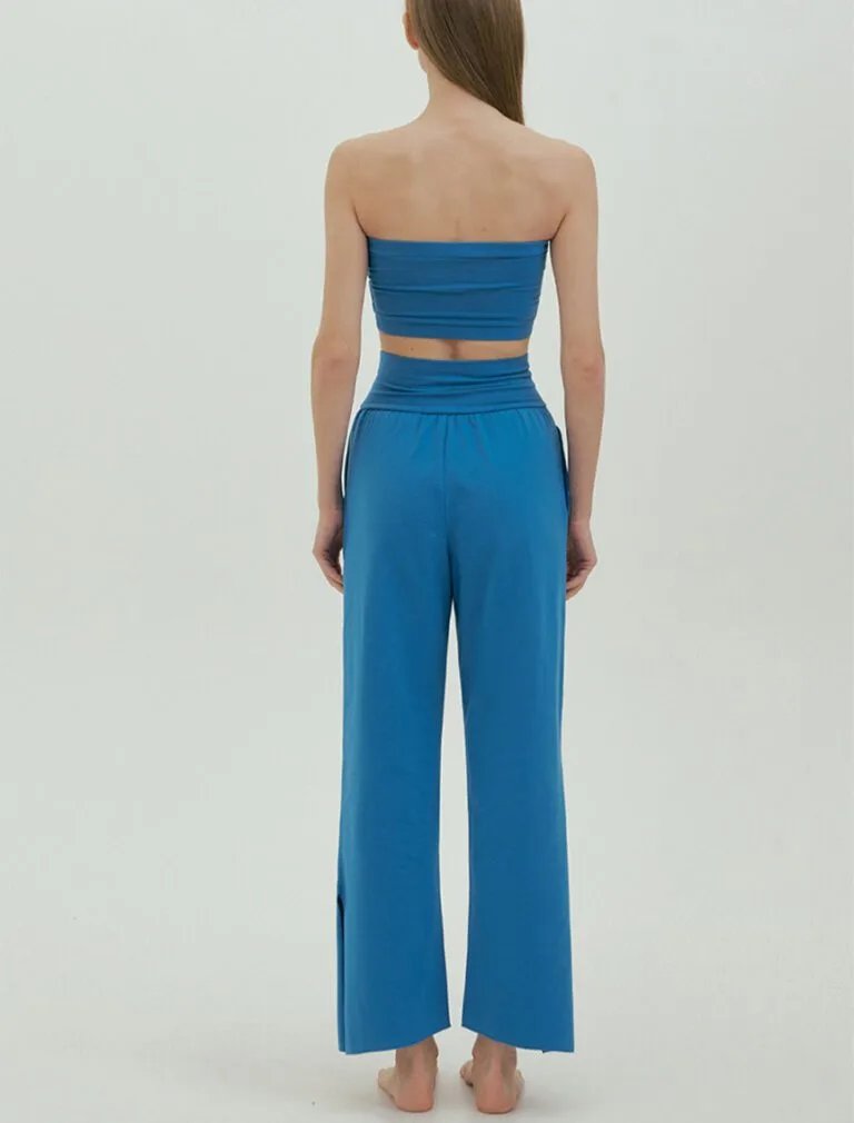 Studio pants blue back