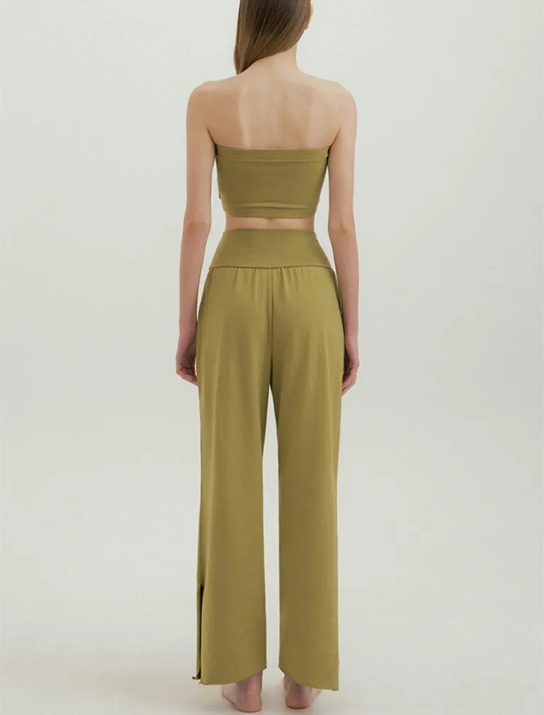 Studio pants green back
