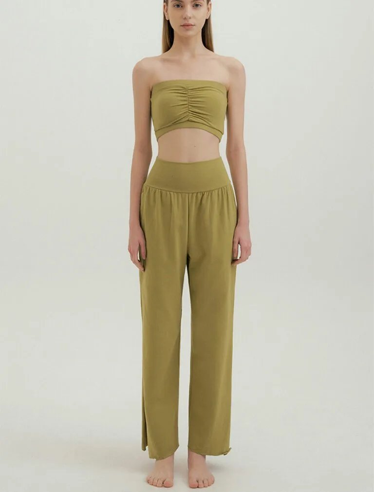 Studio pants green front