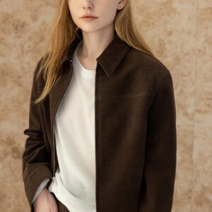 Suede Cropped Jacket front 1