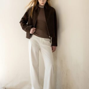 Suede Cropped Jacket front 2